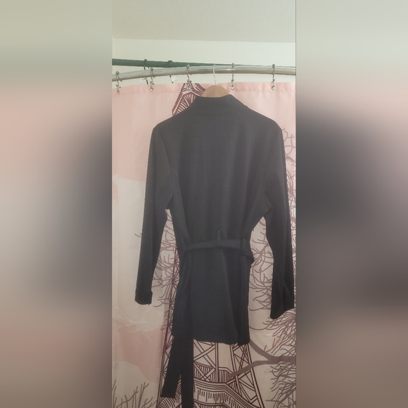 LB Black Belted Military Jacket - Ponte -Size 18WP - Picture 4 of 8